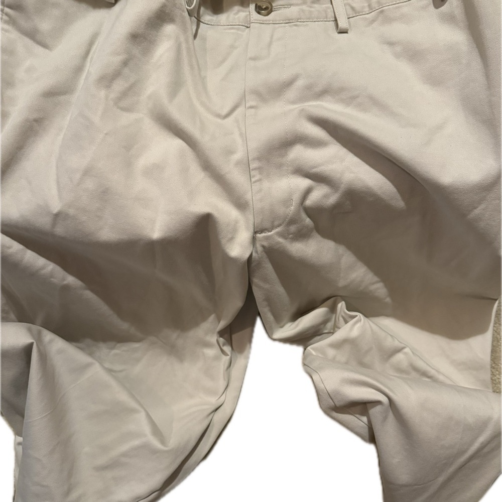 Lands' End Big & Tall White Dress Pants